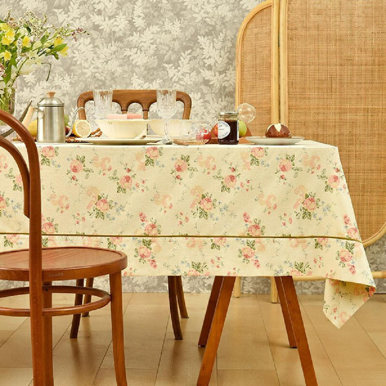 Umber Rea Square Floral Cotton Tablecloth Wayfair Canada
